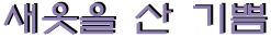 새옷을 산 기쁨